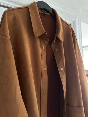 Well Worn Chestnut Suede Shirt Jacket